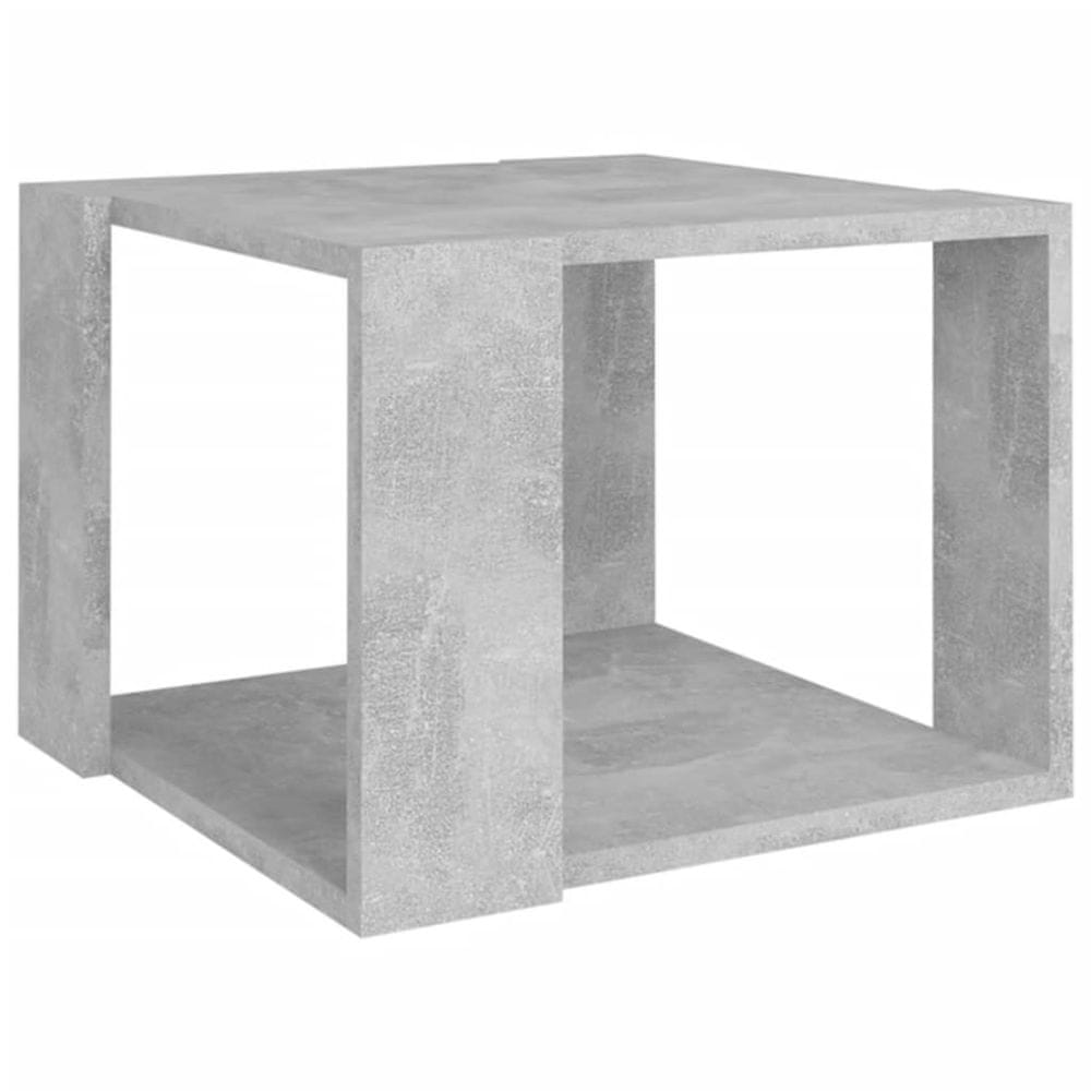 Vidaxl Konferenčný stolík, betónovo sivý 40x40x30 cm, kompozitné drevo
